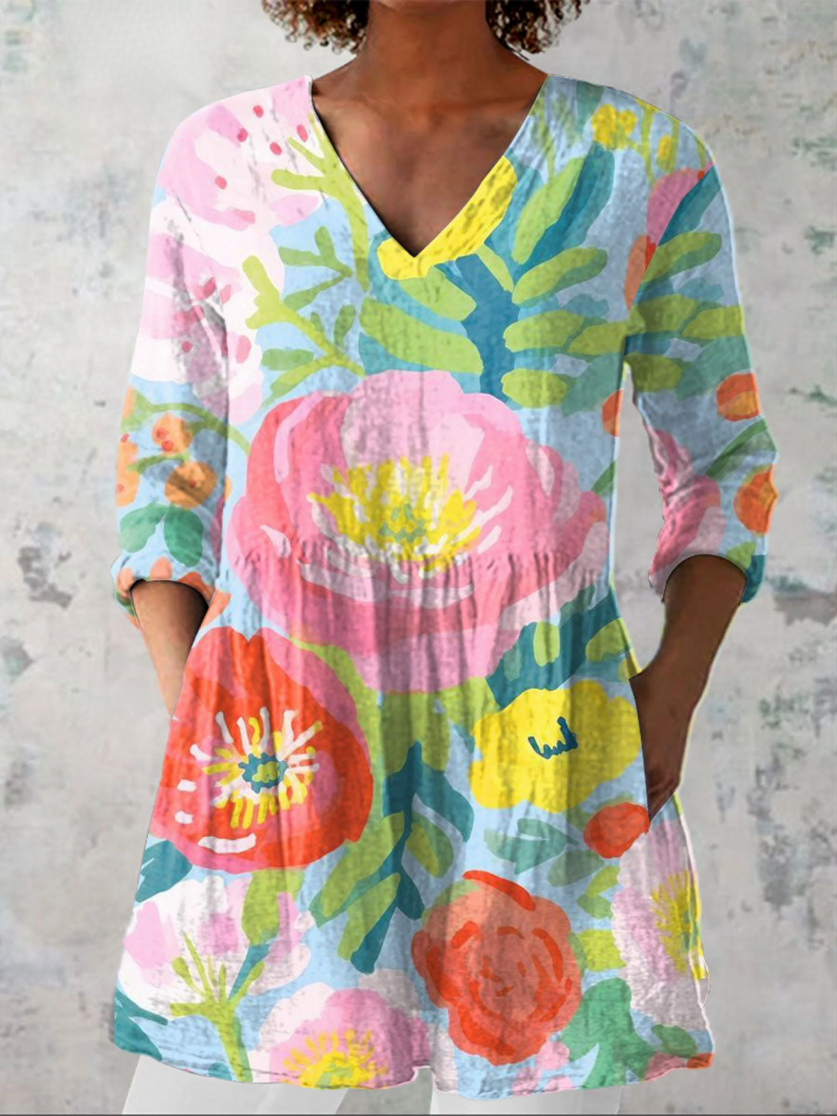 Ayra | Blusa Oversize con Estampado Vibrante