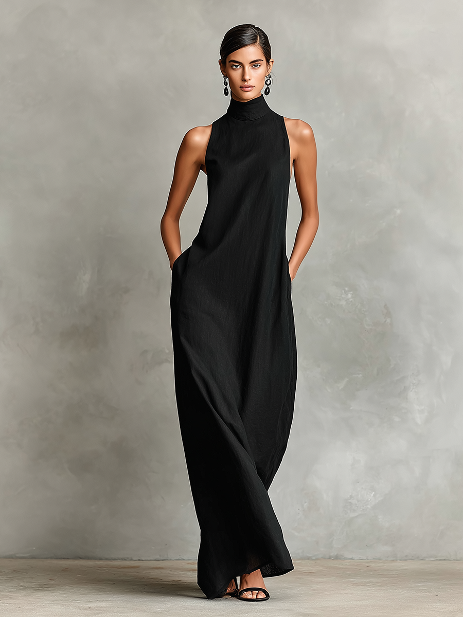Catalina | Vestido largo minimalista sin mangas