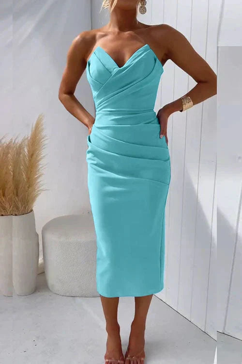 NUR™ | Vestido Midi de Espalda Descubierta