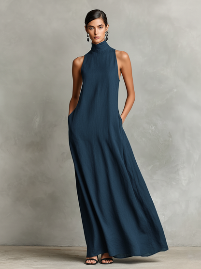 Catalina | Vestido largo minimalista sin mangas