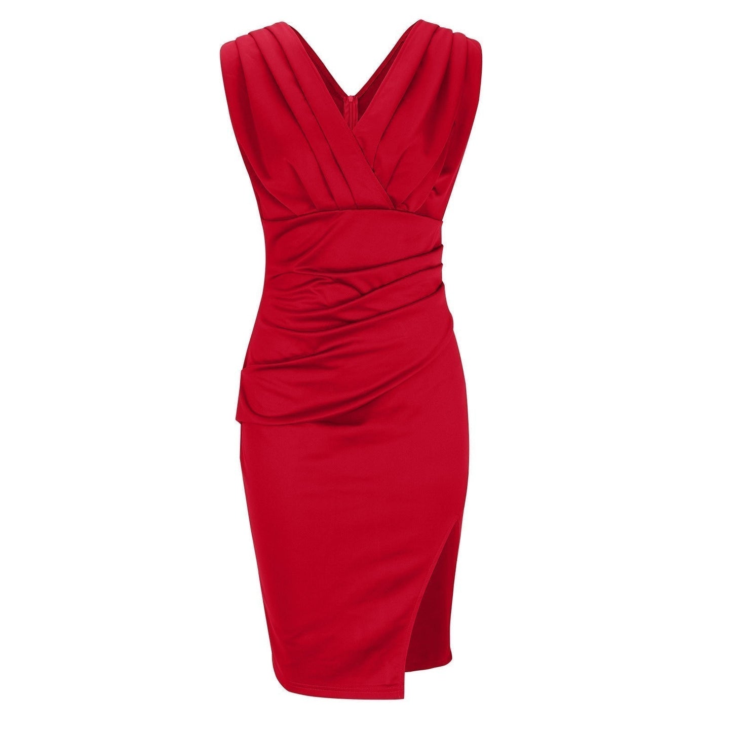 Maud™ | Vestido Elegante con Escote en V y Abertura