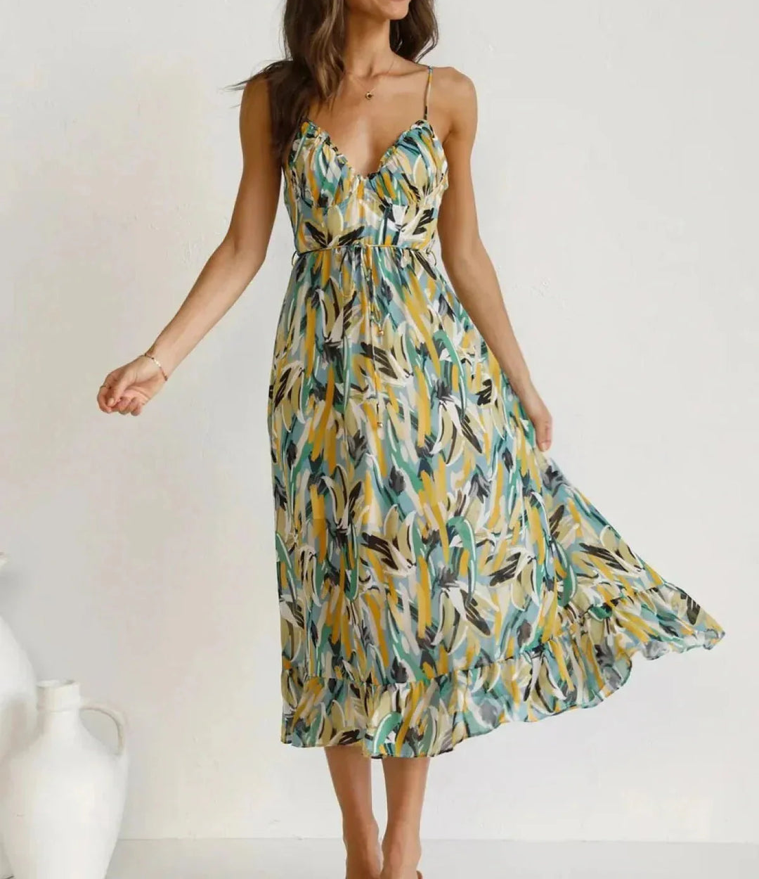 La Chispa | Vestido Midi en Color Vibrante