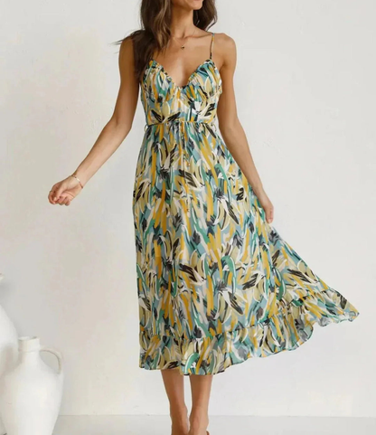 La Chispa | Vestido Midi en Color Vibrante
