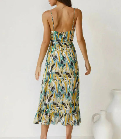 La Chispa | Vestido Midi en Color Vibrante