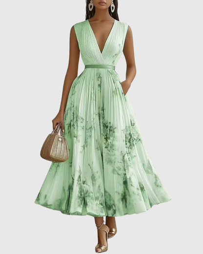 Rowella | Elegante Vestido Maxi con Pliegues