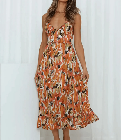 La Chispa | Vestido Midi en Color Vibrante