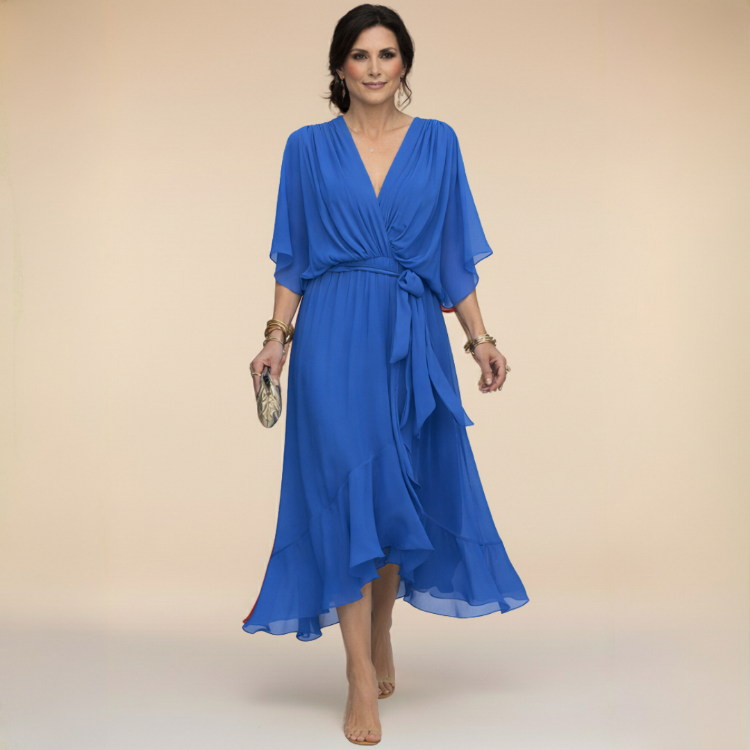 La Chispa | Vestido de Chiffon con Escote en V