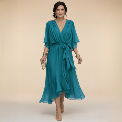 La Chispa | Vestido de Chiffon con Escote en V