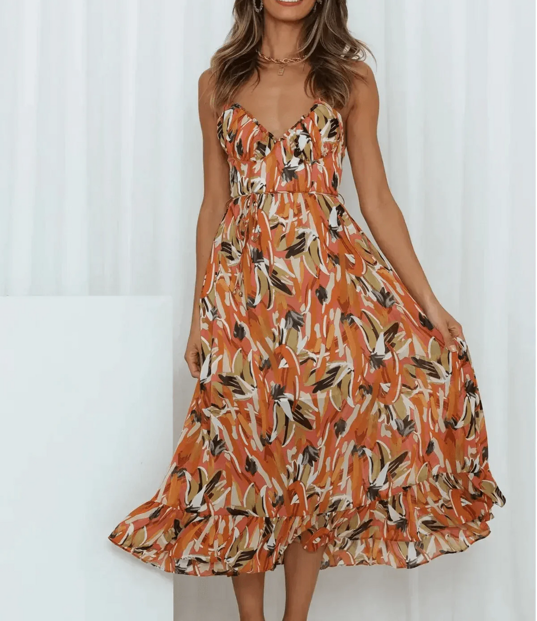 La Chispa | Vestido Midi en Color Vibrante