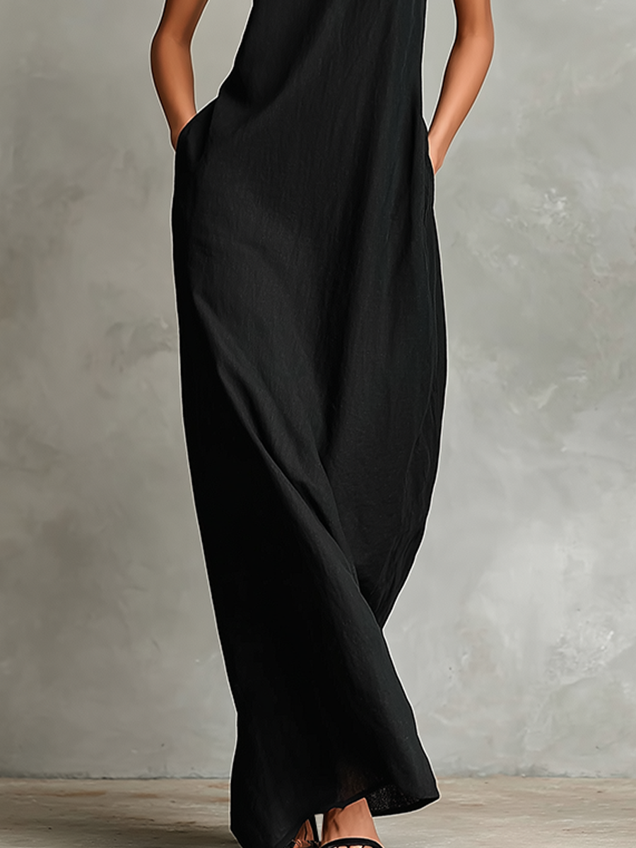 Catalina | Vestido largo minimalista sin mangas