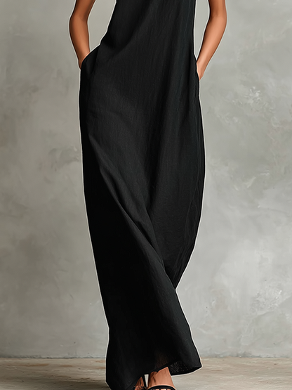 Catalina | Vestido largo minimalista sin mangas