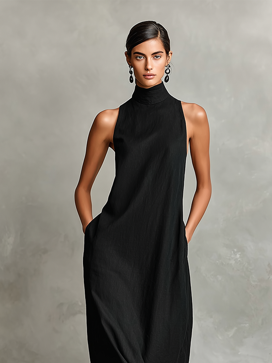 Catalina | Vestido largo minimalista sin mangas