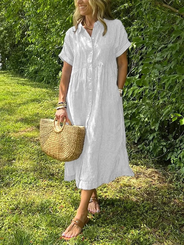 Ishka™ | Camisa Vestido Rayada