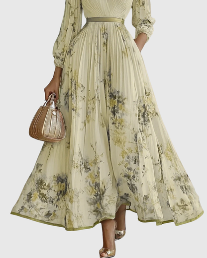 Rowella | Elegante Vestido Maxi con Pliegues