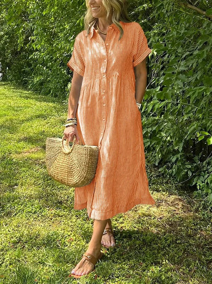 Ishka™ | Camisa Vestido Rayada