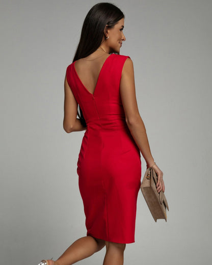 La Scintilla | Vestido Elegante de Viscosa con Detalle de Abertura