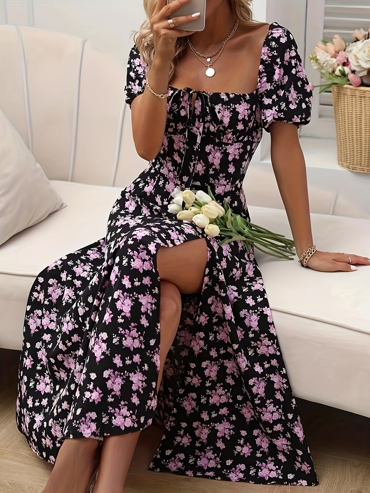 La Scintilla | Vestido Floral Elegante Chloé
