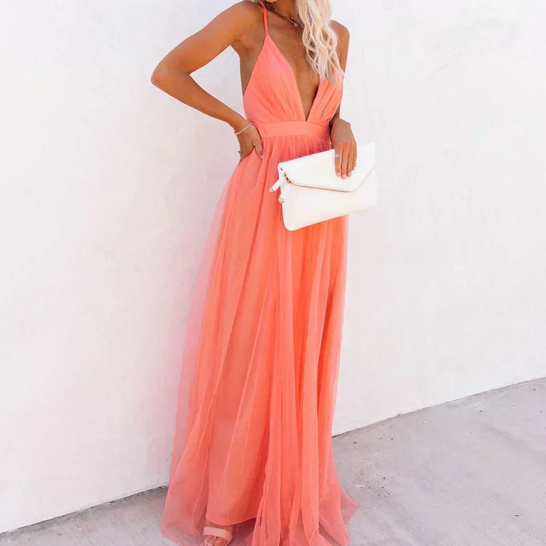 La Chispa | Maxi Dress in Coral Light