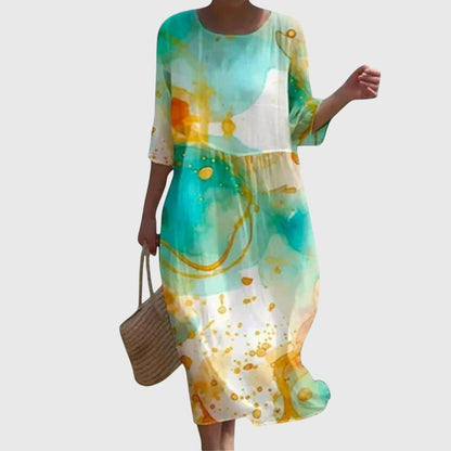 Elena™ | Elegante Vestido Maxi con Estampado Floral