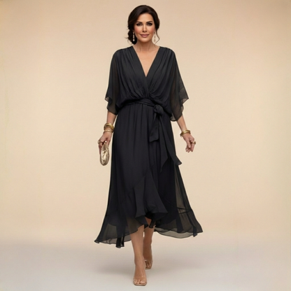 La Chispa | Vestido de Chiffon con Escote en V