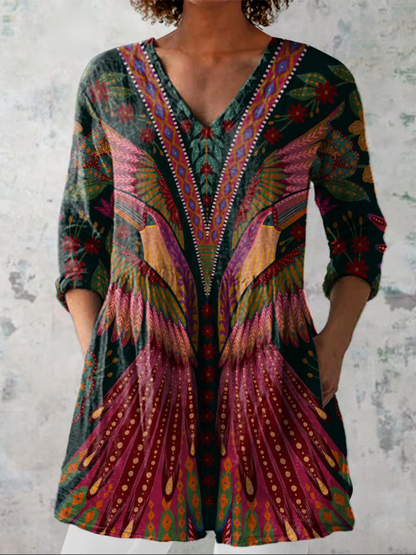 Mila | Blusa Larga con Diseño Vibrante