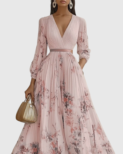 Rowella | Elegante Vestido Maxi con Pliegues
