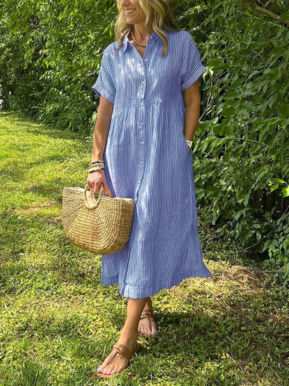 Ishka™ | Camisa Vestido Rayada
