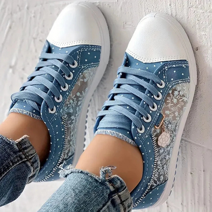 Chiara | Zapatillas Elegantes para Mujer con Detalles Florales