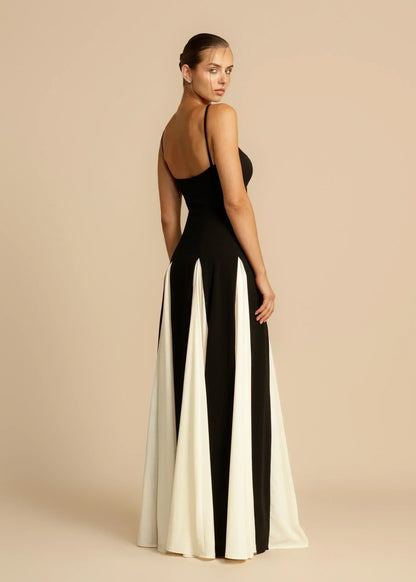Oshrit™ | Elegante Vestido Maxi con Volantes en Contraste