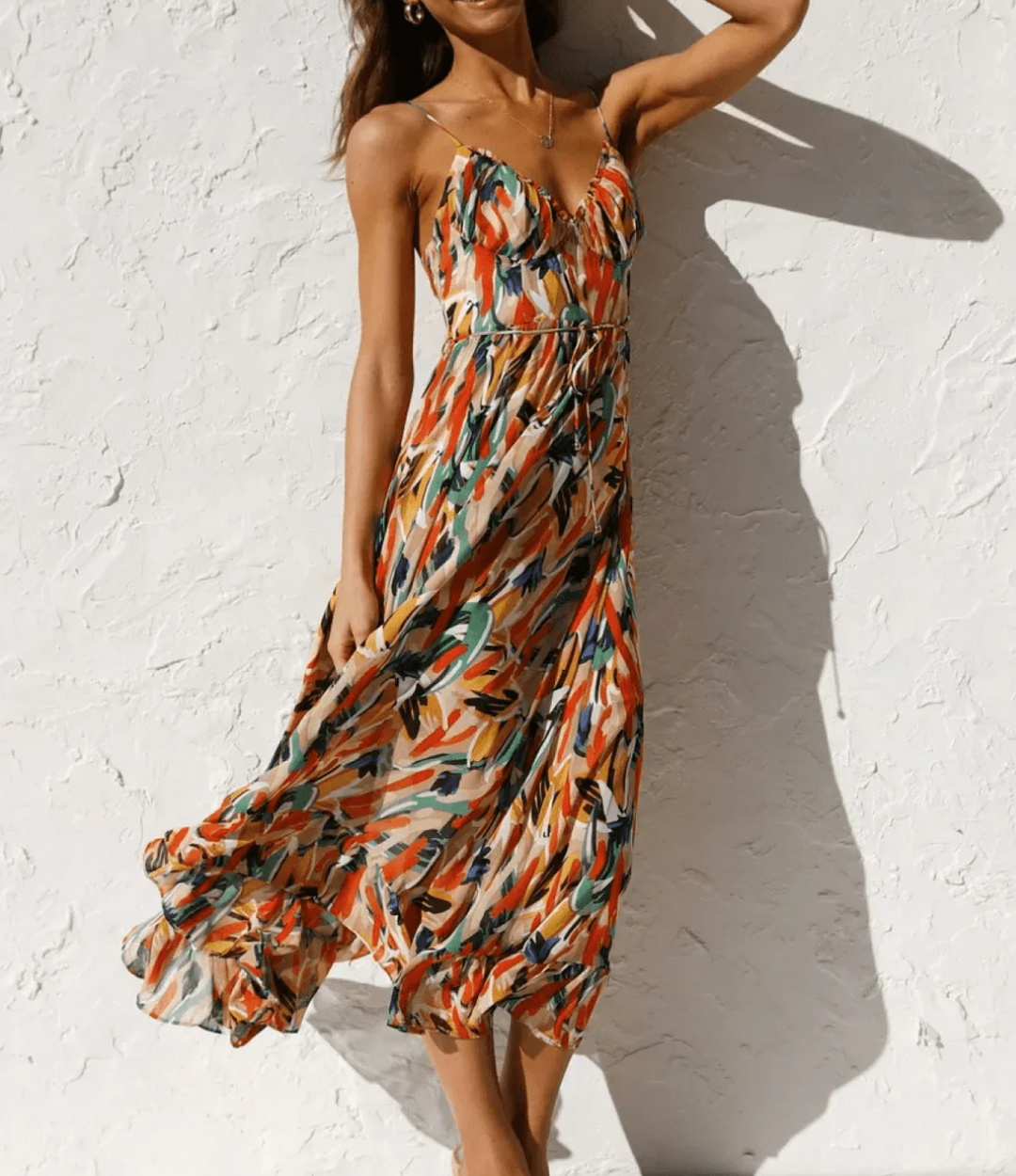 La Chispa | Vestido Midi en Color Vibrante