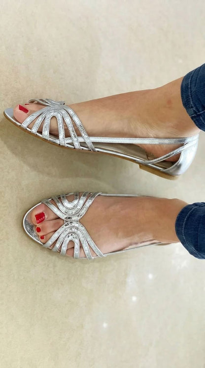 Leonora | Sandalias Doradas Luz de Verano