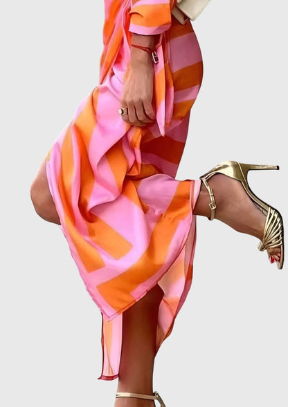 Everly | Vestido Elegante con Diseño Envolvente y Estampado