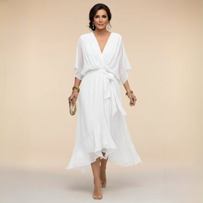 La Chispa | Vestido de Chiffon con Escote en V
