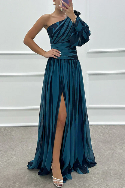Hazel™ | Vestido Maxi Elegante de Rayas con Hombro al Descubierto