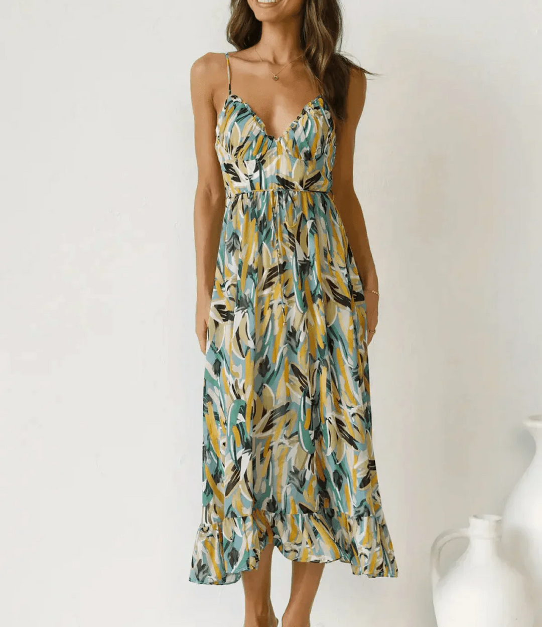 La Chispa | Vestido Midi en Color Vibrante