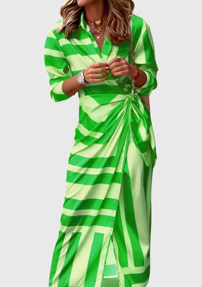 Everly | Vestido Elegante con Diseño Envolvente y Estampado