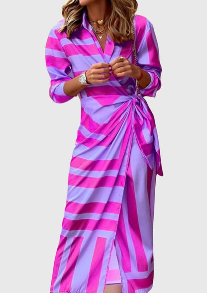 Everly | Vestido Elegante con Diseño Envolvente y Estampado