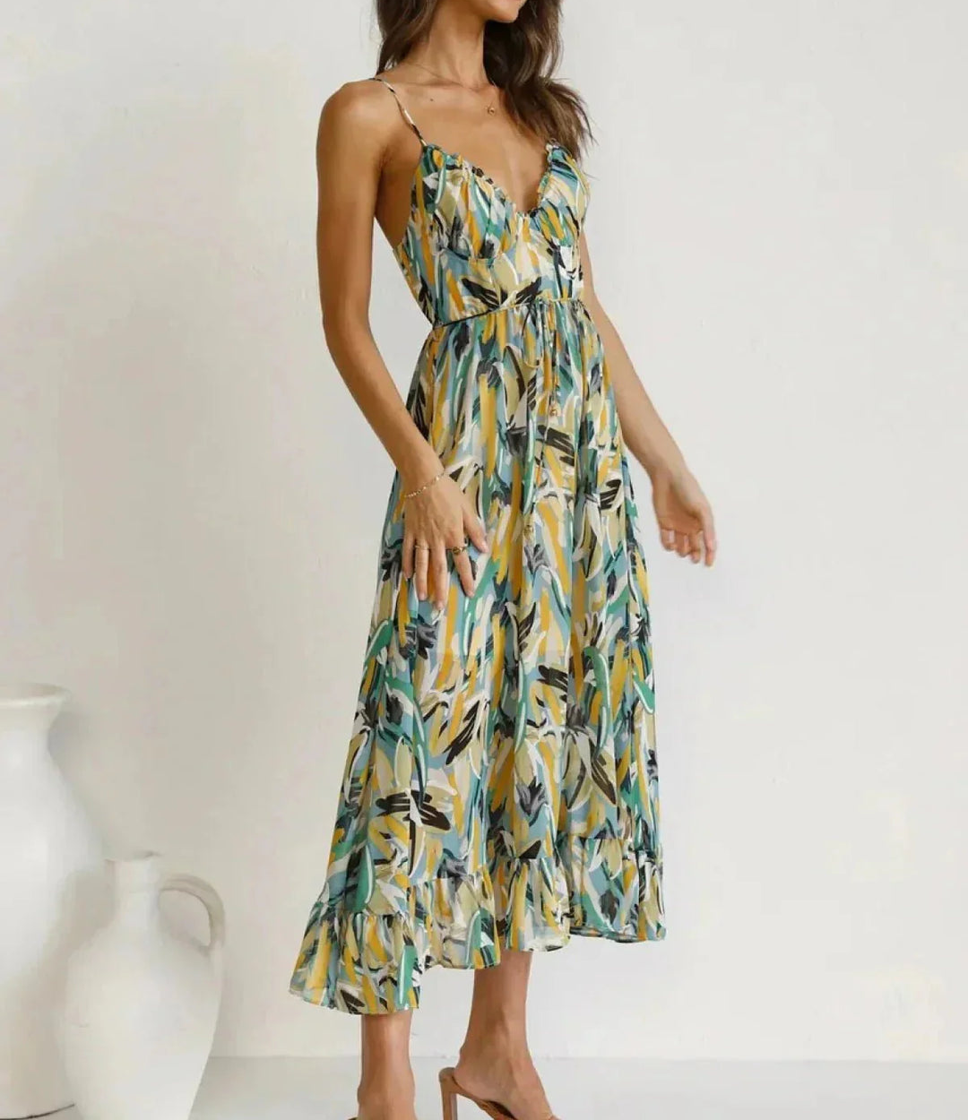 La Chispa | Vestido Midi en Color Vibrante