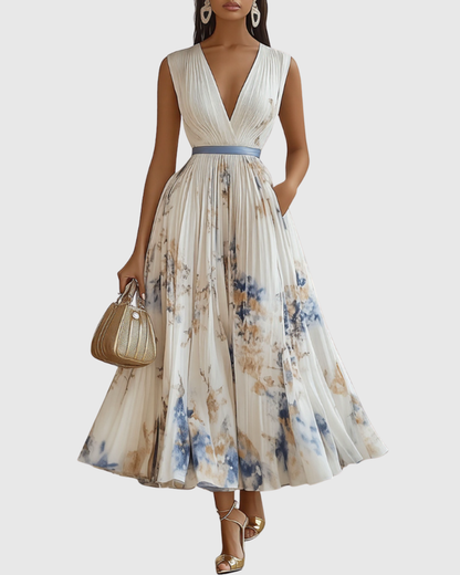 Rowella | Elegante Vestido Maxi con Pliegues