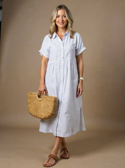 La Chispa | Vestido Elegante de Rayas Suaves