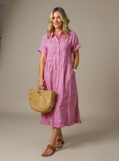 La Chispa | Vestido Elegante de Rayas Suaves
