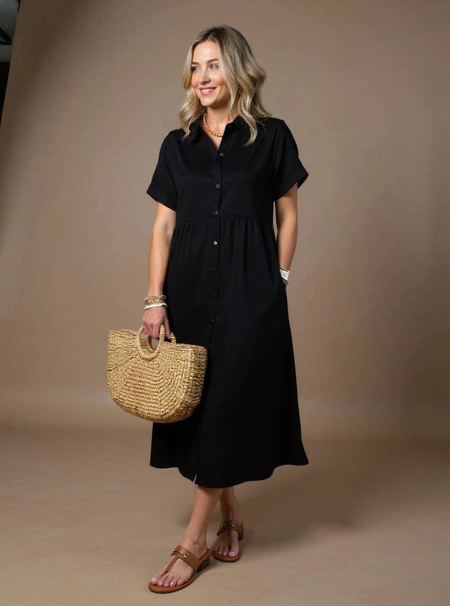 La Chispa | Vestido Elegante de Rayas Suaves