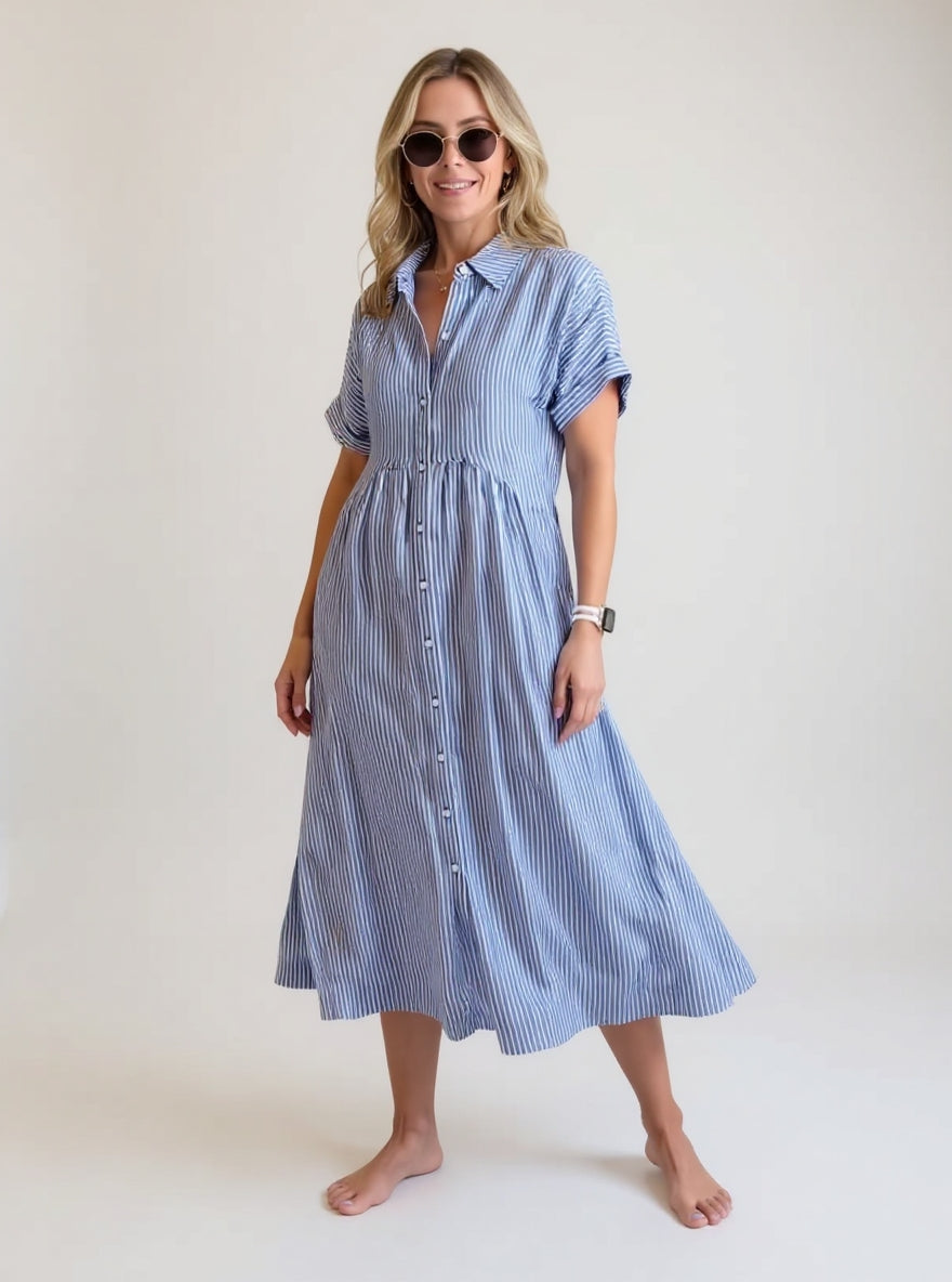 La Chispa | Vestido Elegante de Rayas Suaves