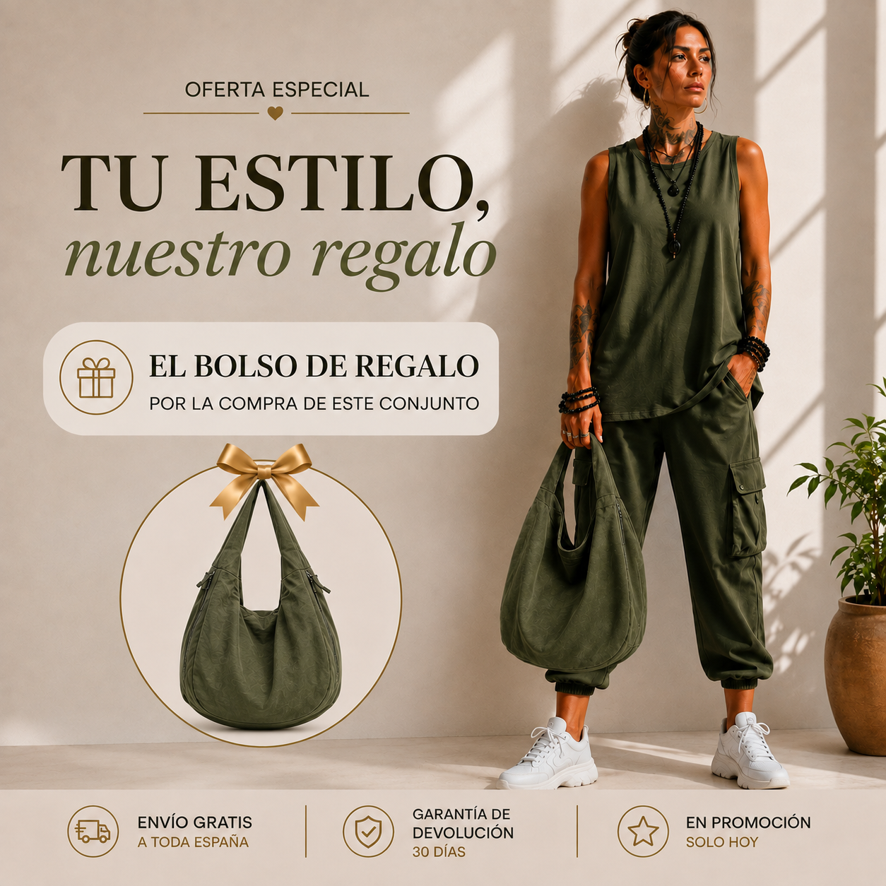 Dual | Conjunto casual de confort urbano