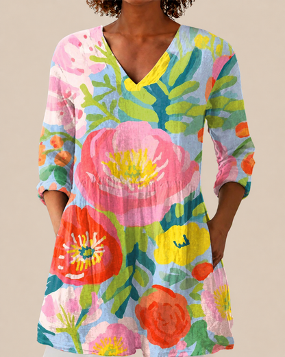 Ayra | Blusa Oversize con Estampado Vibrante