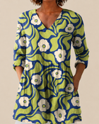 Talia | Blusa Larga con Estampado Vibrante