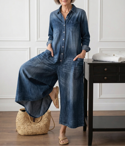 Diana | Mono denim con botones