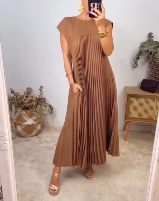 La Scintilla | Vestido Sin Mangas con Pliegues