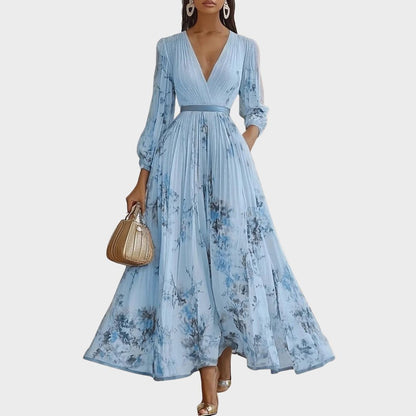 Rowella | Elegante Vestido Maxi con Pliegues