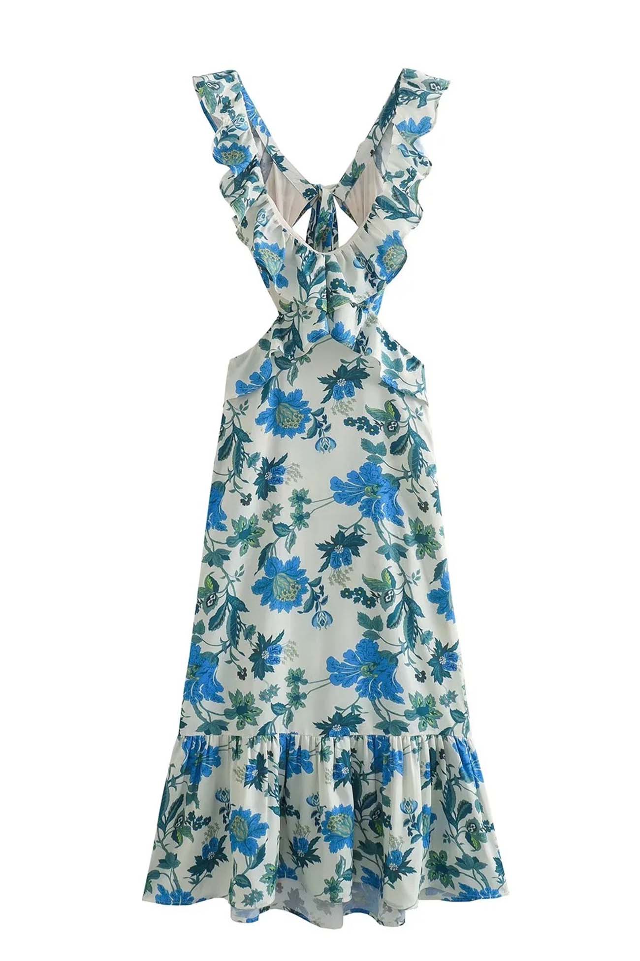 Yafit™ | Vestido Floral con Detalles de Volantes